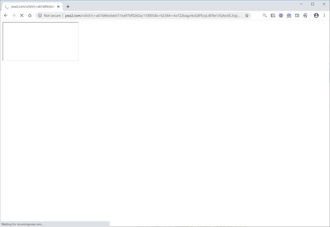 Image: Chrome browser is redirected to Pwz2.com