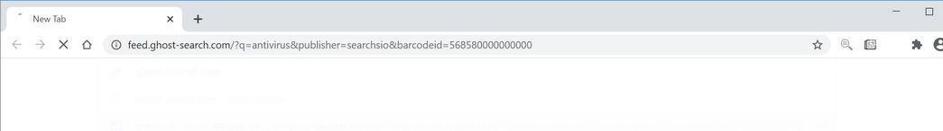 Image: Chrome browser is redirected to GhostSearch