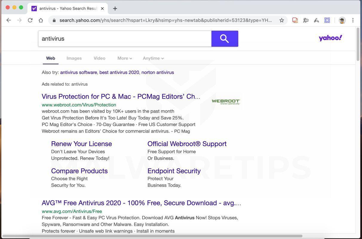 Image: MajorPanelSearch browser hijacker