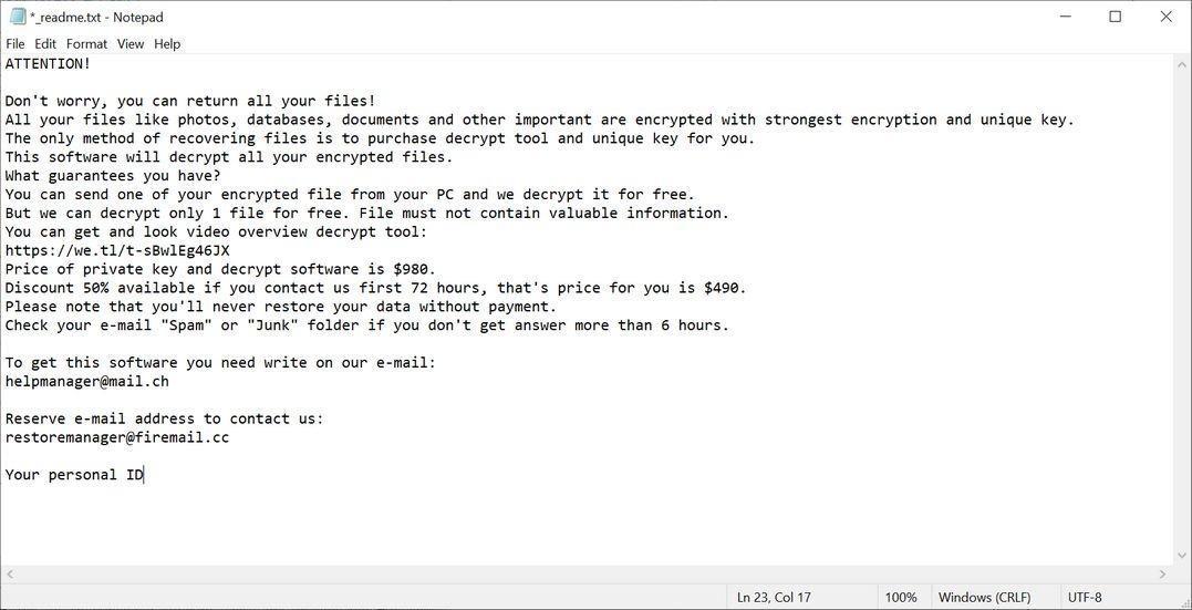 Image: VAWE ransomware