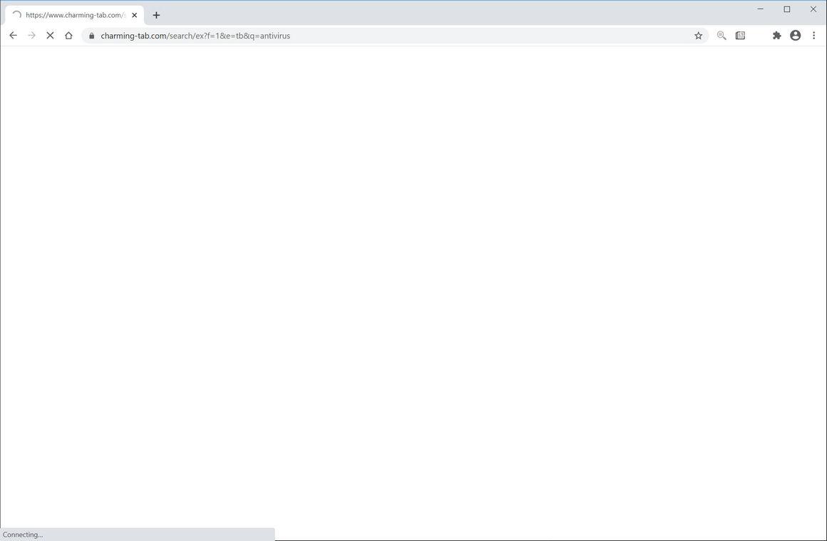 Image: Chrome browser is redirected to Charming-tab.com