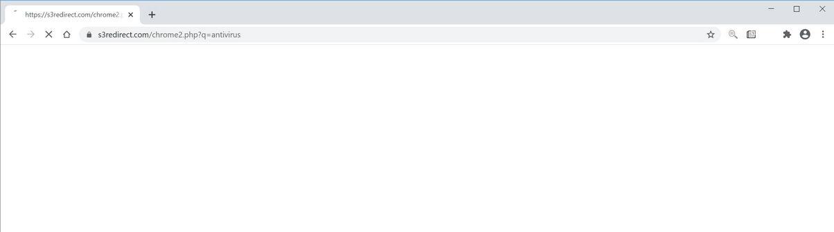 Image: Chrome browser is redirected to S3redirect.com