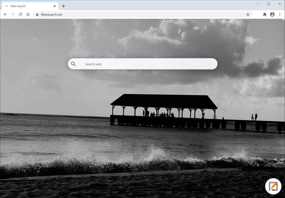 Image: Chrome browser is redirected to Flare Search