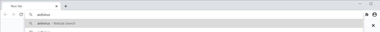 Image: Chrome browser is redirected to Nebula Search