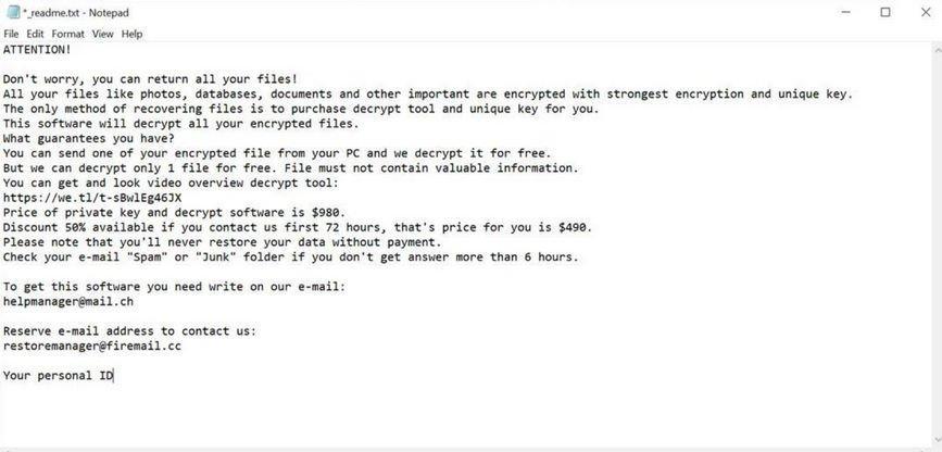 Image: MADO ransomware