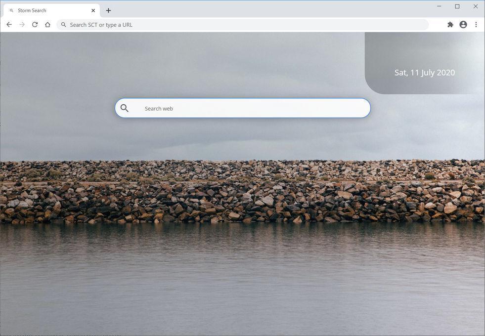 Image: Chrome browser is redirected to Storm Search