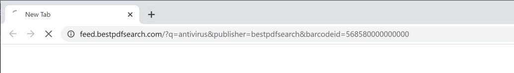 Image: Chrome browser is redirected to BestPDFSearch Search