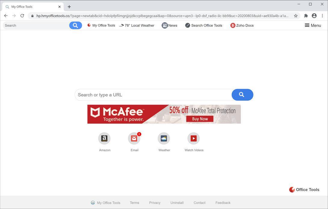 Remove Search.hmyofficetools.co redirect (Virus Removal Guide) 1 Image: Chrome browser is redirected to Search.hmyofficetools.co