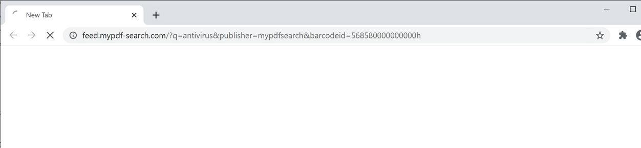 Image: Chrome browser is redirected to Mypdf-search.com