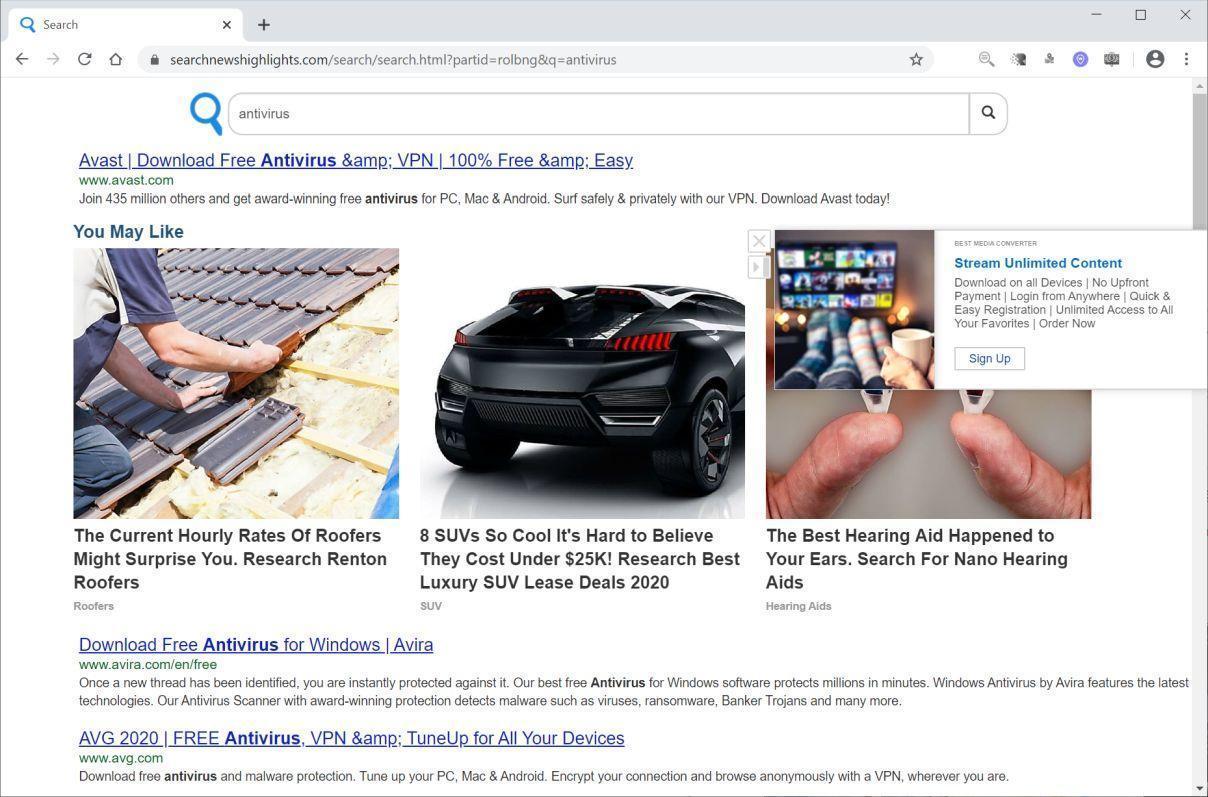 Image: Chrome browser is redirected to Browse Moment