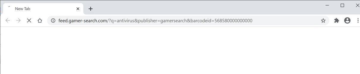 Image: Chrome browser is redirected to GamerSearch Search