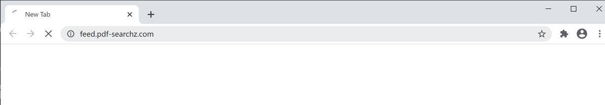 Image: Chrome browser is redirected to PDFSearchz Search