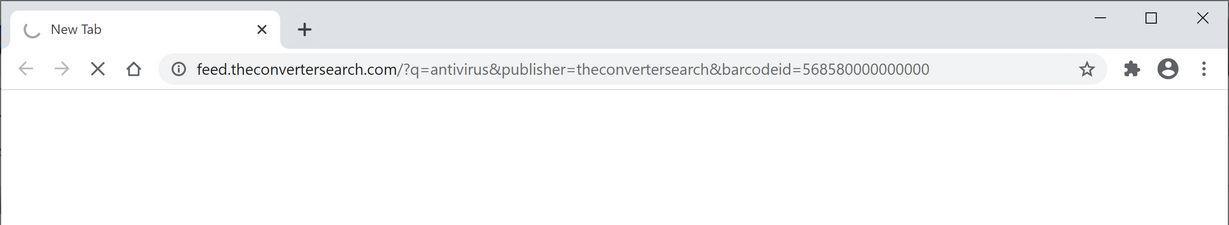  Image: Chrome browser is redirected to TheConverterSearch Search