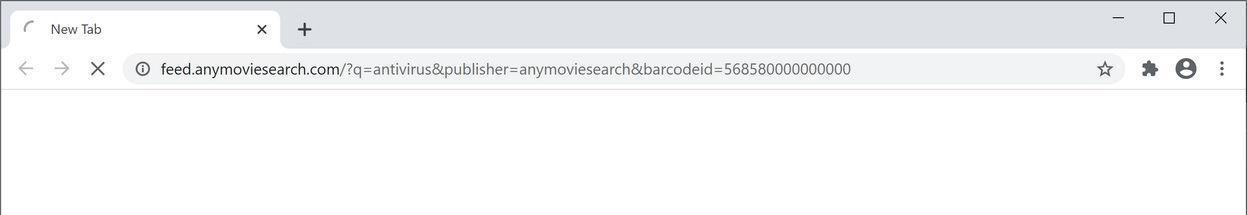 Image: Chrome browser is redirected to AnyMovieSearch Search