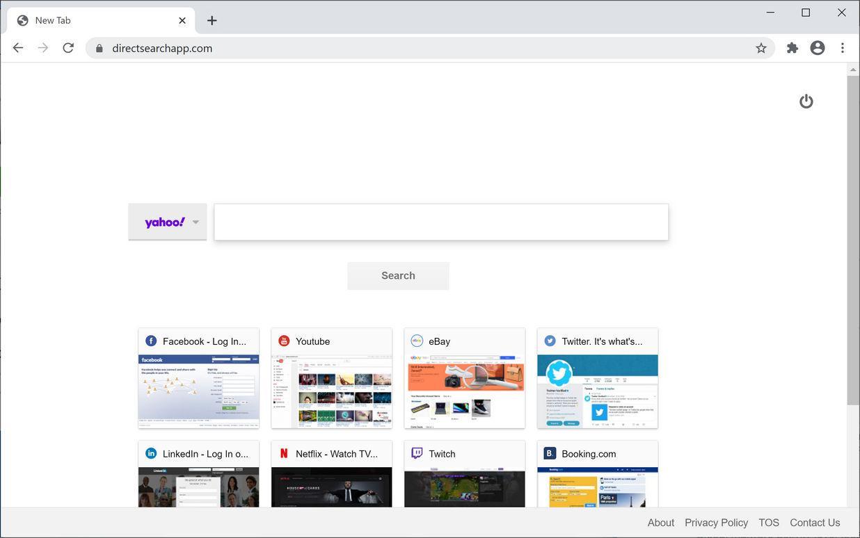 Image: Chrome browser is redirected to Directsearchapp.com