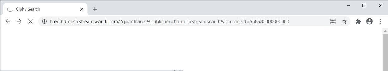 Image: Chrome browser is redirected to HDMusicStreamSearch Search