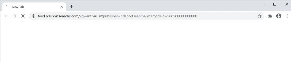 Image: Chrome browser is redirected to HDSportSearchs Search