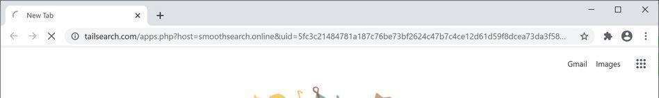 Image: Cosa APP+ redirecting search query through tailsearch.com