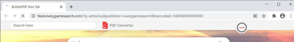 Image: Chrome browser is redirected to EveryGameSearch Search