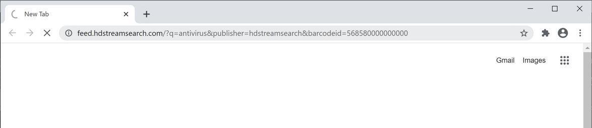 Image: Chrome browser is redirected to HDStreamSearch Search