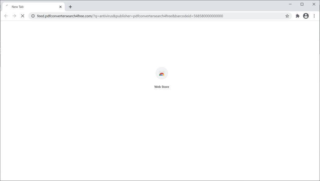 Image: Chrome browser is redirected to PDFConverterSearch4Free Search