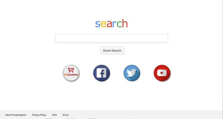 Image: Chrome browser is redirected to PrudenSearch Search