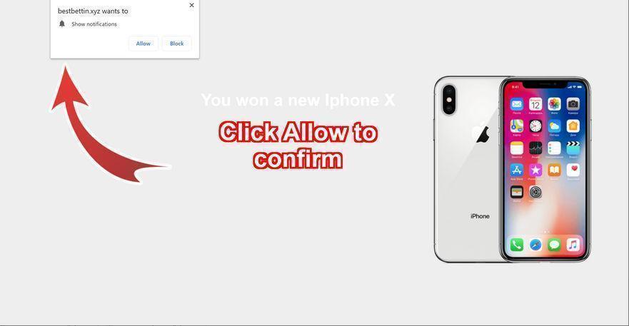Image: Chrome browser is redirected to Bestbettin.xyz