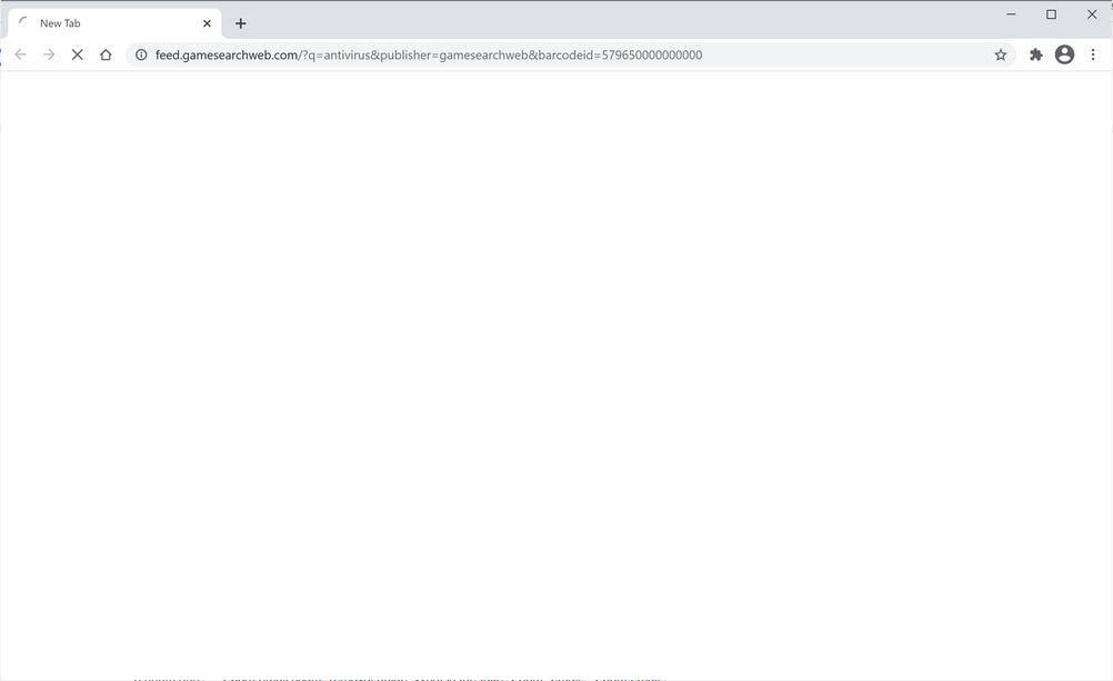 Image: Chrome browser is redirected to GameSearchWeb Search