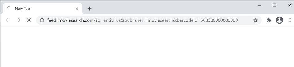 Image: Chrome browser is redirected to IMovieSearch Search