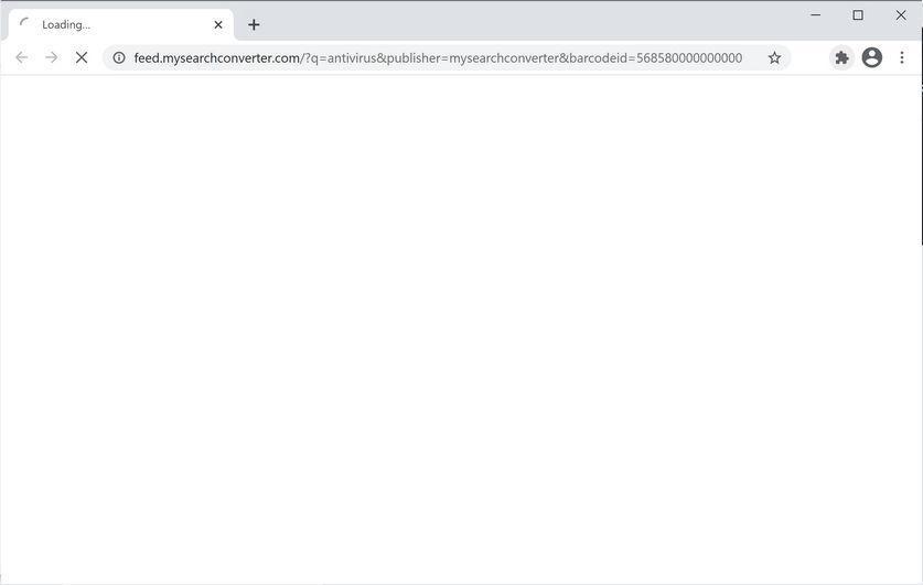 Image: Chrome browser is redirected to MySearchConverter Search