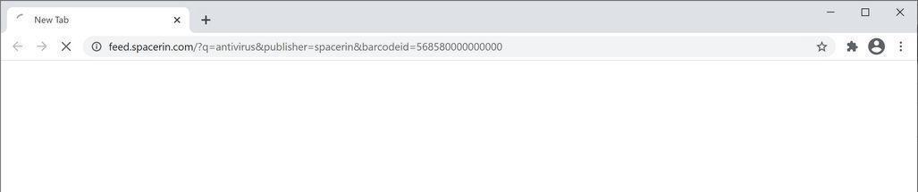 Image: Chrome browser is redirected to Spacerin Search