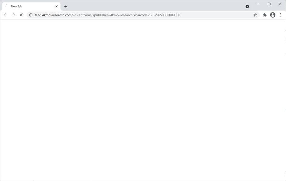 Image: Chrome browser is redirected to 4KMovieSearch Search