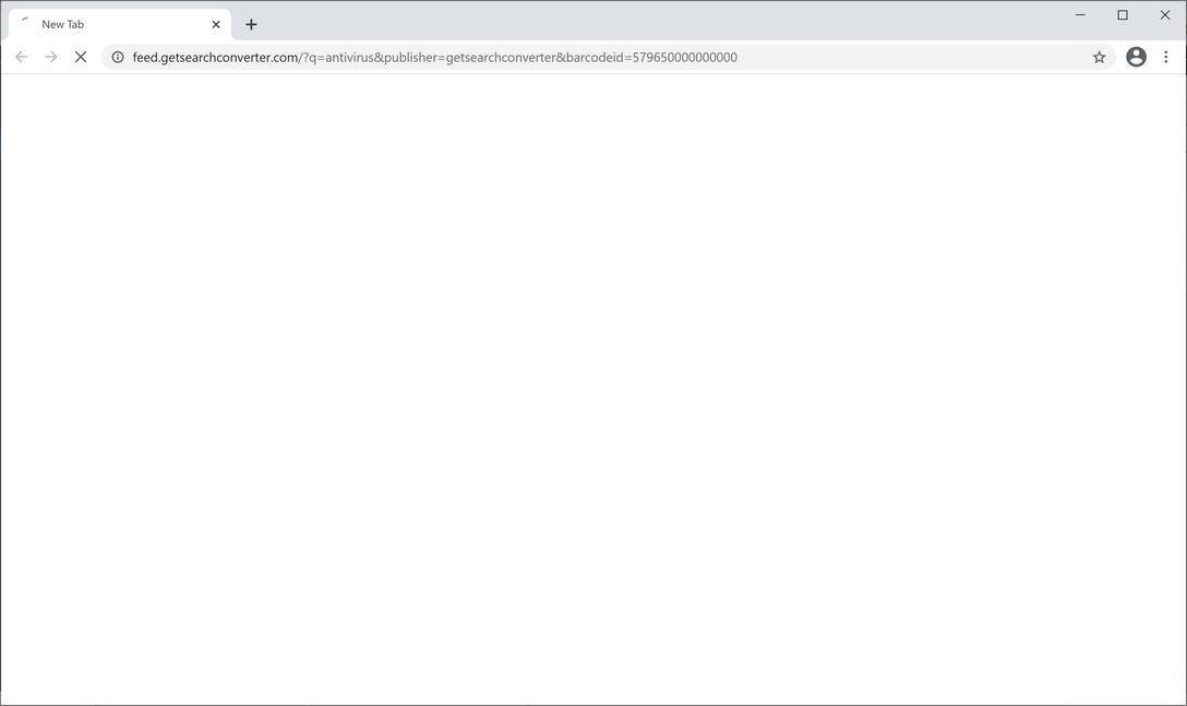 Image: Chrome browser is redirected to GetSearchConverter Search