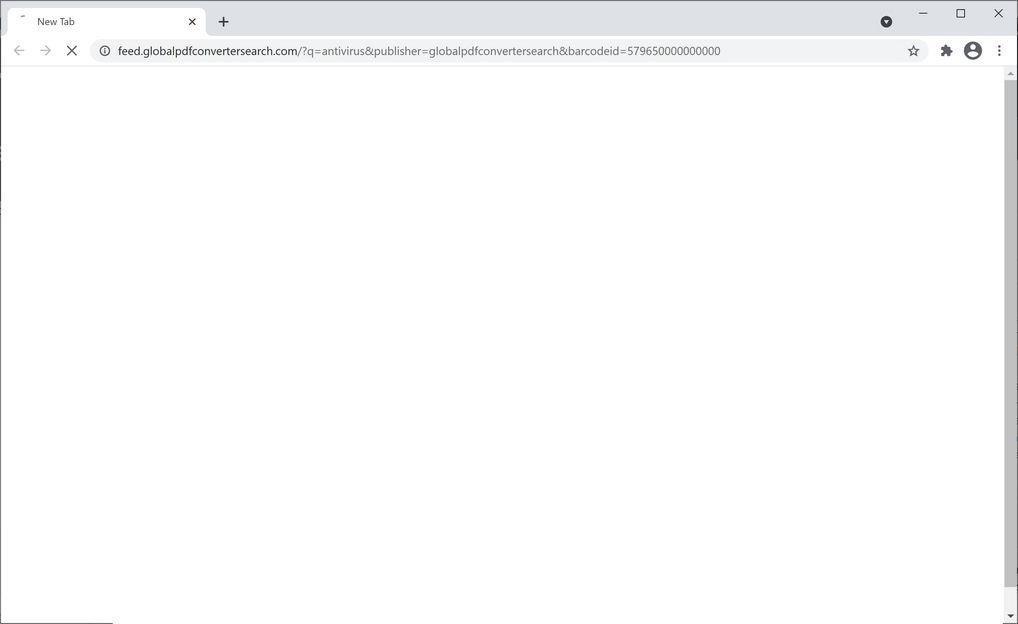 Image: Chrome browser is redirected to GlobalPDFConverterSearch Search