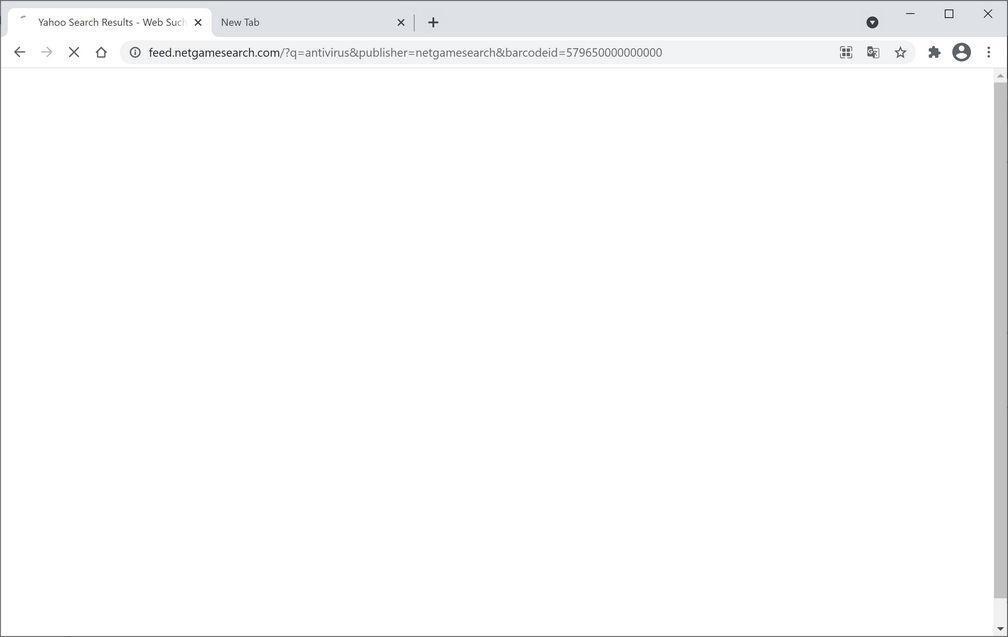 Image: Chrome browser is redirected to NetGameSearch Search