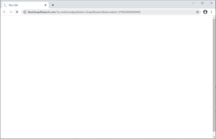 Image: Chrome browser is redirected to LivePDFSearch Search