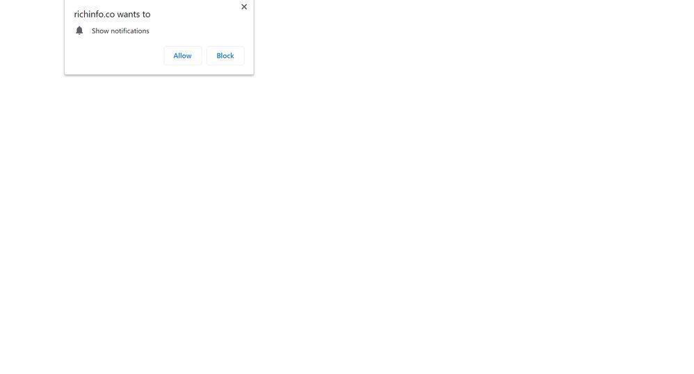 Image: Chrome browser is redirected to Richinfo.co