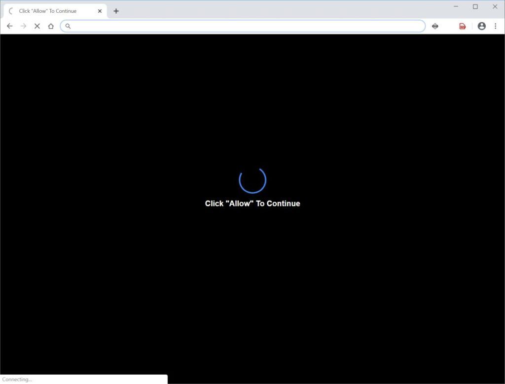 Image: Chrome browser is redirected to Oneclicksvisit.com