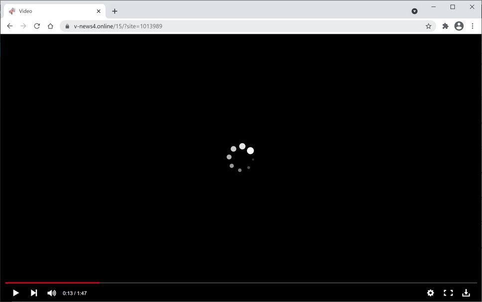 Image: Chrome browser is redirected to V-news4.online