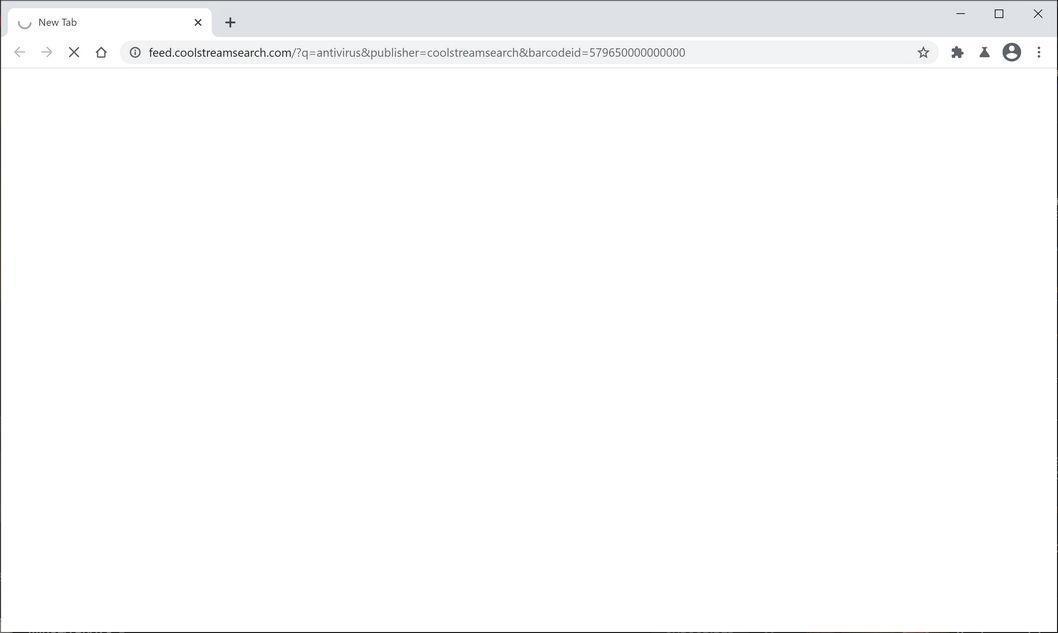 Image: Chrome browser is redirected to CoolStreamSearch Search
