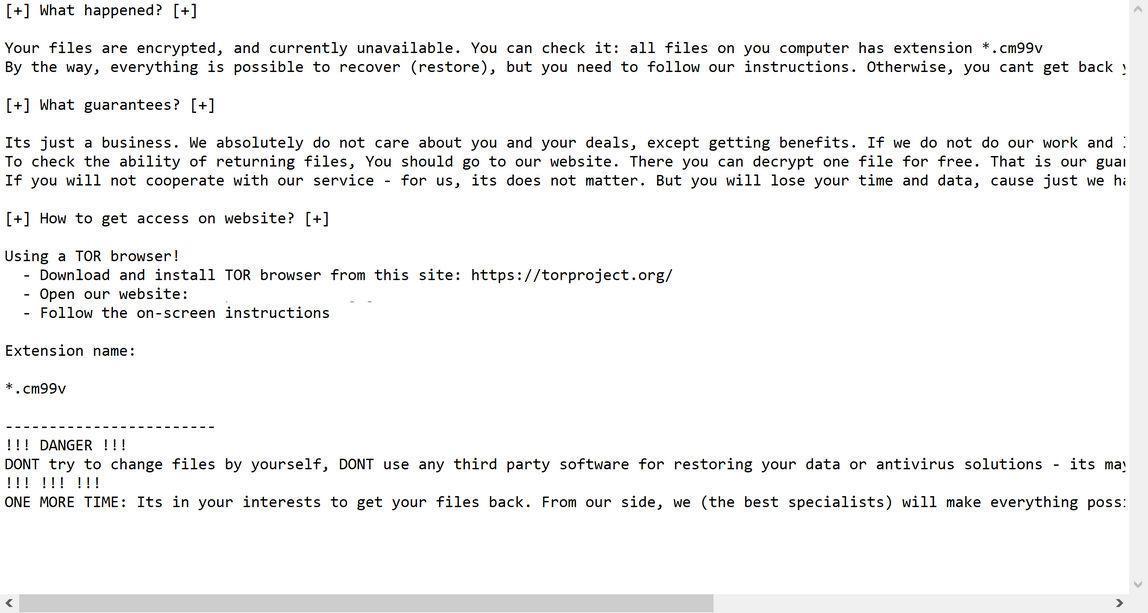 Image: Cm99v ransomware