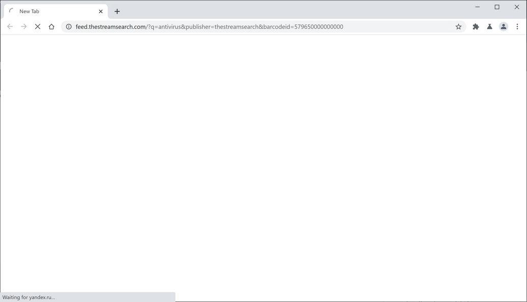Image: Chrome browser is redirected to TheStreamSearch Search