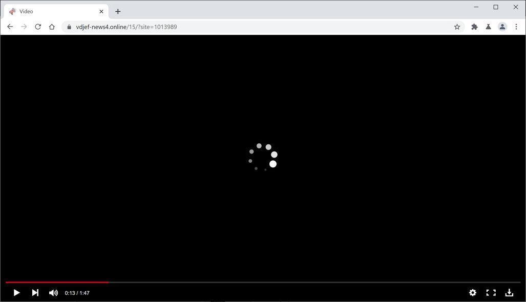 Image: Chrome browser is redirected to Vdjef-news4.online