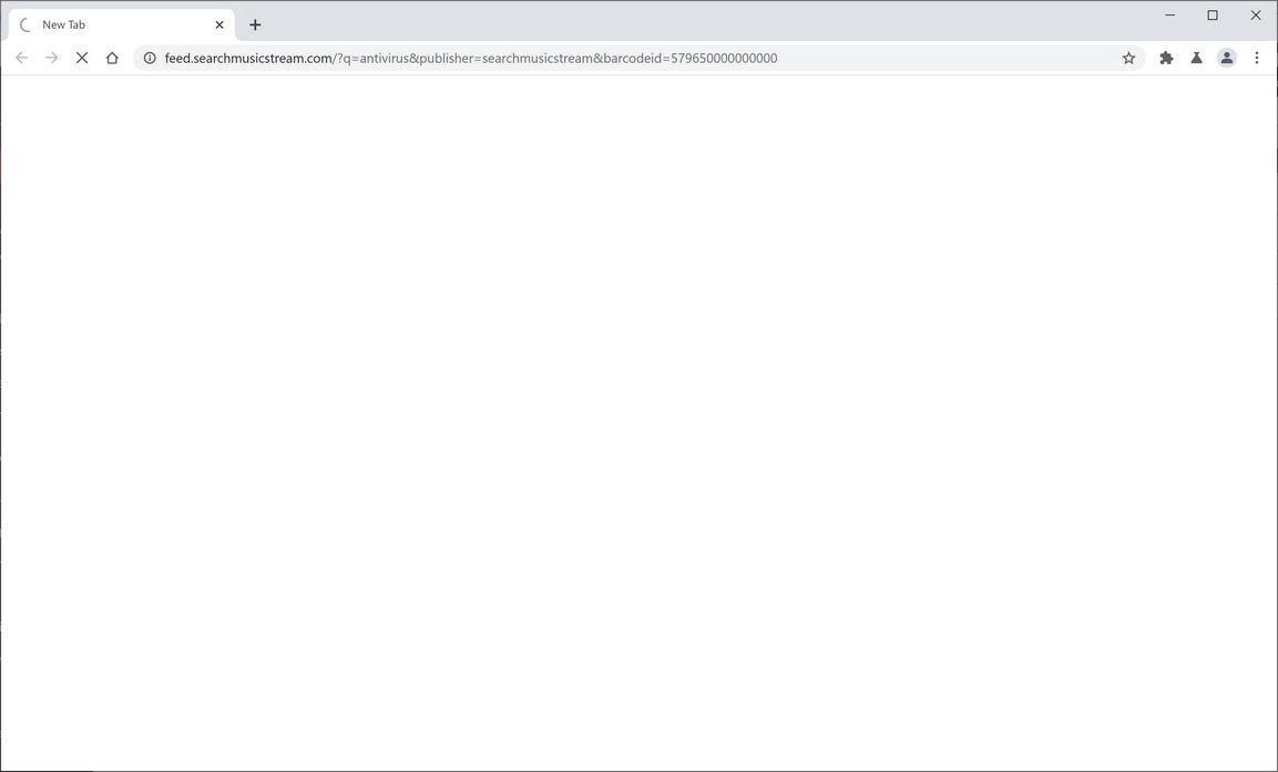 Image: Chrome browser is redirected to SearchMusicStream Search