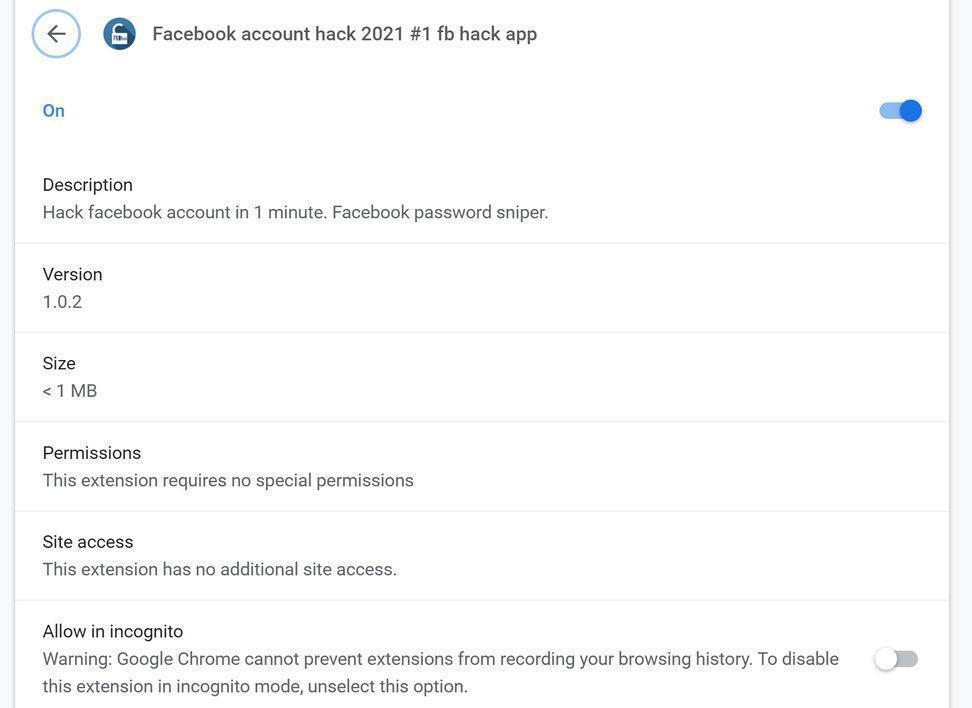 Изображение: взлом аккаунта Facebook, 2021 # 1, приложение для взлома fb, расширение Chrome