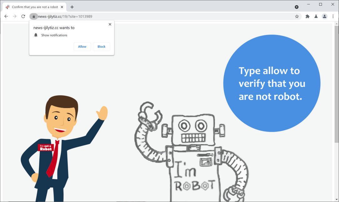 Image: Chrome browser is redirected to News-ijilytiz.cc