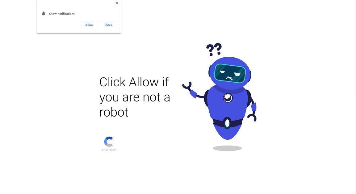 Image: Chrome browser is redirected to Easy-captcha.com