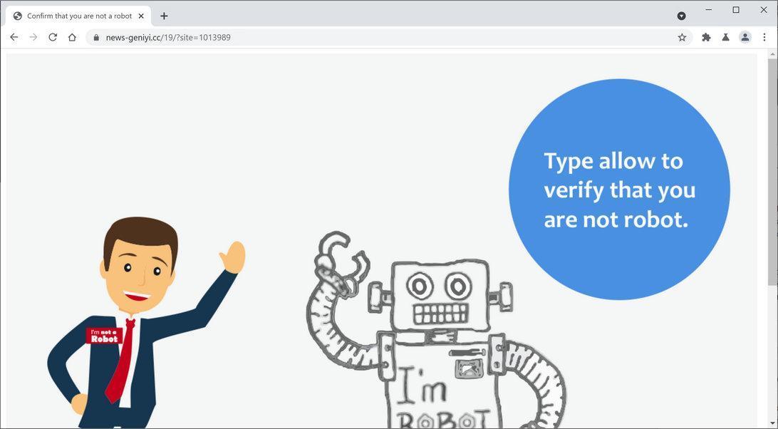  Image: Chrome browser is redirected to News-geniyi.cc