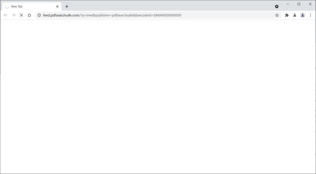 Image: Chrome browser is redirected to PDFSearchSafe Search