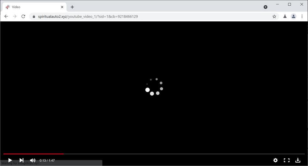 Image: Chrome browser is redirected to Spiritualauto2.xyz